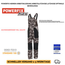 powerfix Herren Arbeitskleidung Arbeitslatzhose Latzhose Optimale Bewegungs