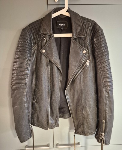 Tigha lederjacke größe l - tigha, lederjacke,