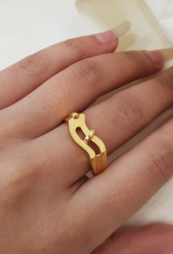 Schlichter gelbgold ring - gelbgold,