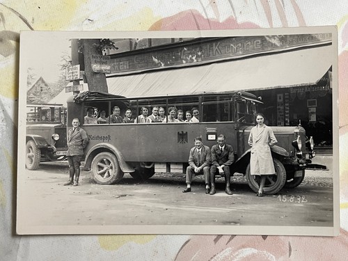 Reichspostbus fahrt in - ak,