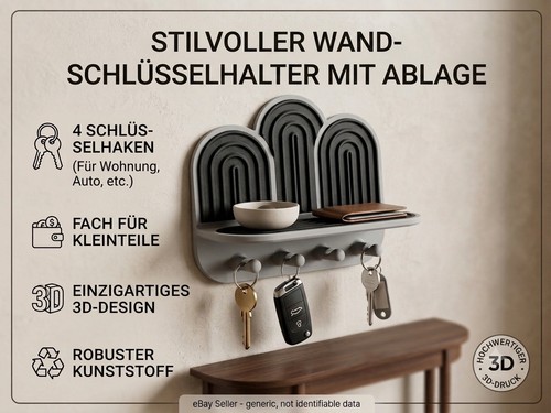Schlüsselbrett mit ablage - mit,