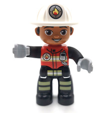 LEGO DUPLO FEUERWEHR FEUERWEHRMANN MIT HELM AUS 10969 NEU