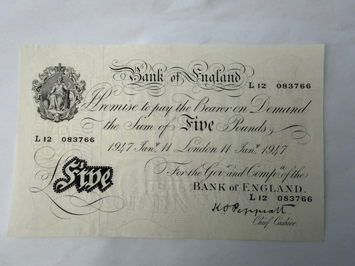 Bank england weiße 5 - england, £5