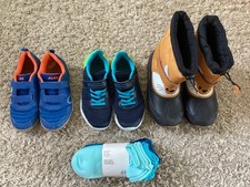 Kinder Jungen Winter Stiefel Boots Sneaker Hallen Sport Schuhe Gr.35, 10x Socken