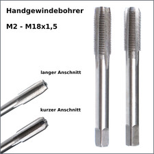 Handgewindebohrer m18x1 5 - m2,