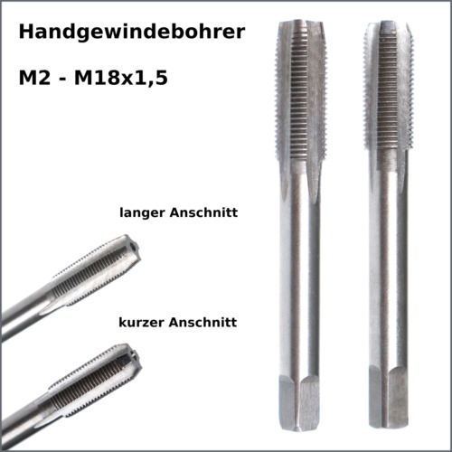 Handgewindebohrer m18x1 5 - m2, m18x1,5