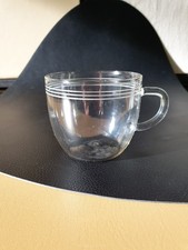 1 v 7 Teegläser Illax Tassen Jenaer Glas bauchig Fünfeckmarke 3 Linien alt antik