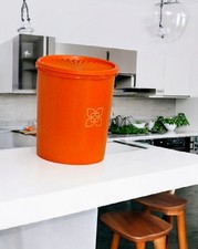 Vintage TUPPERWARE A35 STAR-SET 2,8 Vorratsdose Abfalleimer orange