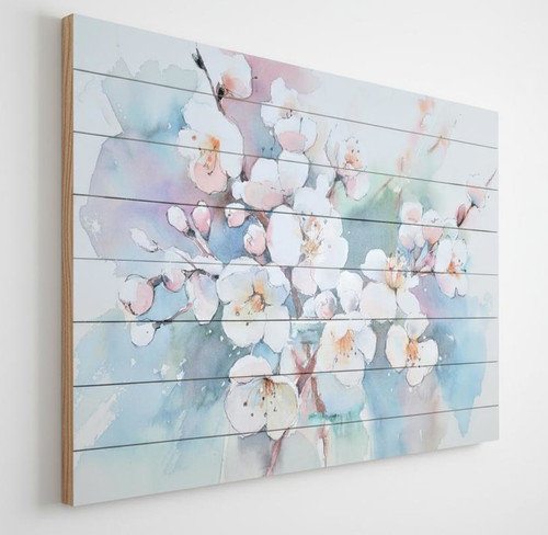 Blumen holz wandbild 80x60 - wandbild,