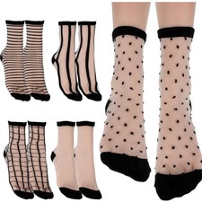 Damen Netzsocken Streifen