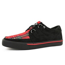 T.U.K. Creepers Damen Creeper Sneaker schwarz/rot Gothic, Punk, Rockwear