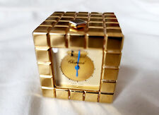 Chopard Ice Cube Tischuhr Edelstahl mit Wecker sehr guter Zustand neue Batterie