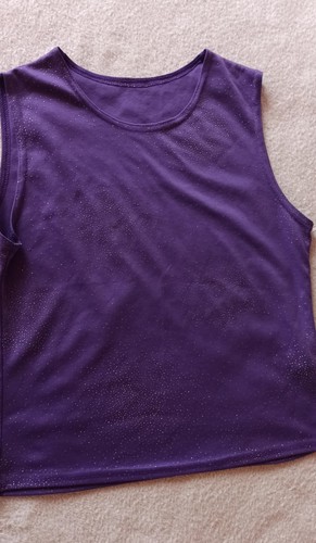 Lila glitzer top ärmellos - glitzer-top, –