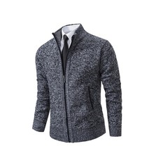 Fleece gefütterte Strickjacke