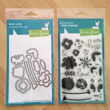 Lawn Fawn "Fab Flowers" - Stempelset und passende Stanzschablonen