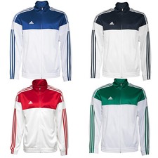 Adidas Herren 3S ESS Warm Up Trainingsjacke Sport Jacke Tracktop Weiß S-4XL