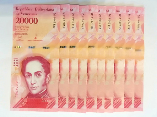 Banknoten venezuela x - venezuela,, 10