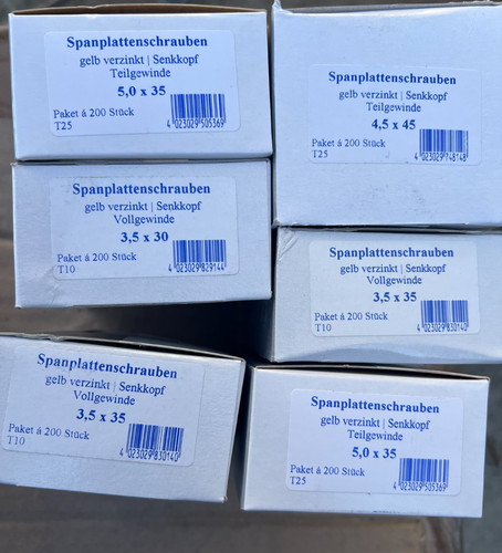 Packungen holzschrauben - 6,
