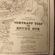 VORTRAPP KRAWATTE zu KNUDE DYB, DÄNEMARK, DEUTSCHLAND. 1911 ADMIRALTY SEEKARTE. Nr.3760