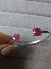 Echter Rubin Armreif 925