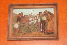 altes Holzbild geschnitzt