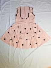 Latex dress pink with polka