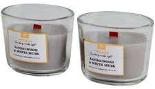 2 Holzdocht Duftkerzen