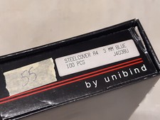 55 x UNIBIND SteelCover A4 3 mm BLUE blau - Bindemappe - UniCover Flex - NOS
