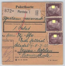 Deutsches Reich Paketkarte