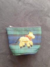 Kinder Pferde-Portemonnaie Mädchen Die Spiegelburg blau/rot kariert Textil 