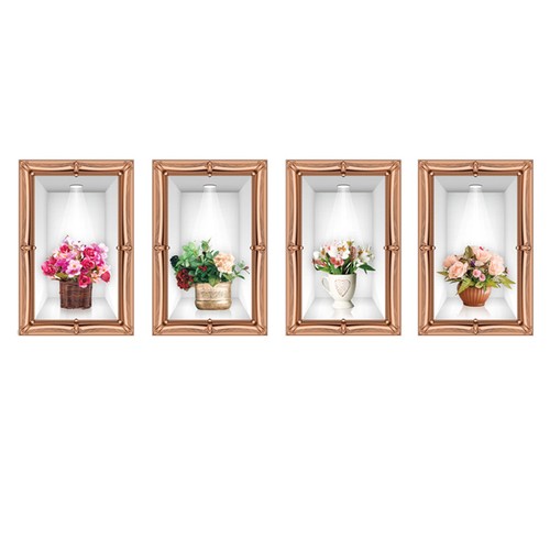 Zimmer pvc blumenvase muster - zimmer,