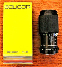 Soligor CD Objektiv für Konica – EE Zoom + Macro 80-200 mm 1:4,5  Neu & OVP 