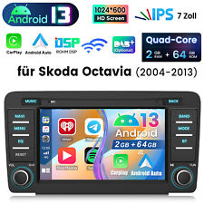 2+64GB Android13 Autoradio Für Skoda Octavia II 1Z3 1Z5 CarPlay GPS Navi Kamera