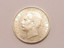 BADEN 2,- Mark 1911 G selten 