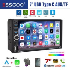 Doppel DIN Autoradio 7 Zoll Funk Apple Carplay Android Auto USB Bluetooth AUX TF
