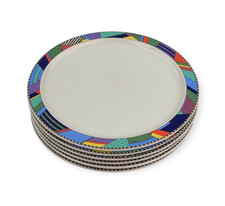 6x Rosenthal Scenario Metropol 27,5cm flache Speise Ess Teller Barbara Brenner