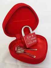 Valentinstag Geschenk Liebesschloss Rot Herz-Box Valentinstag Geschenk + Gravur