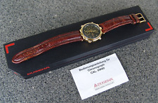 RARER DUGENA CHRONOGRAPH ALARM CAL 6W50 , BOX & ANLEITUNG NEUE BATTERIE 1.3.24