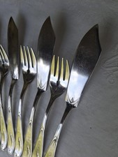 Fischbesteck Silberbesteck Jugendstil Art Deco Wellner Mod. 151