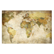 Bild Weltkarte - Leinwand /