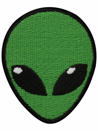 Alien kopf bügelbild patch - bügelbild,