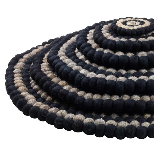 Filzmatte schwarz rund