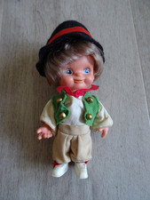 DDR Original Souvenirpuppe, Trachtenjunge, Schalkau, Steckfüße, 16 cm,schön