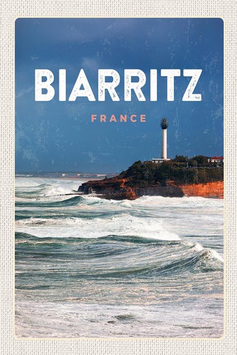 Blechschild 18x12 biarritz - 18x12,