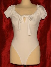 Damen kurzarm Body weiß  L