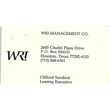 Clifford Sondock WRI