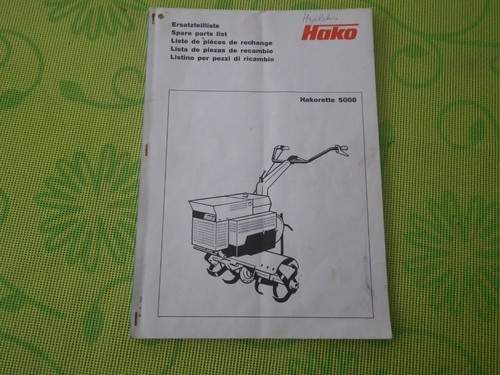 Ersatzteilliste hakorette 5008 - ersatzteilliste,