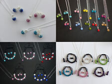 Luxus Shamballa Disco Ball Set 4- bzw. 5 teilig, Kette mit Anhänger und Ohrringe