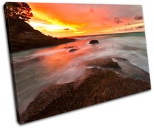 Seascape Sunset Waves Bathroom
