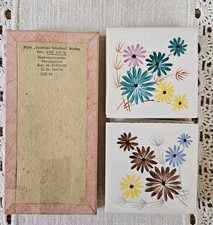 6 Kacheluntersetzer - Fliesen -  DDR-Handmalerei -PGH Wolfen -Jeßnitz